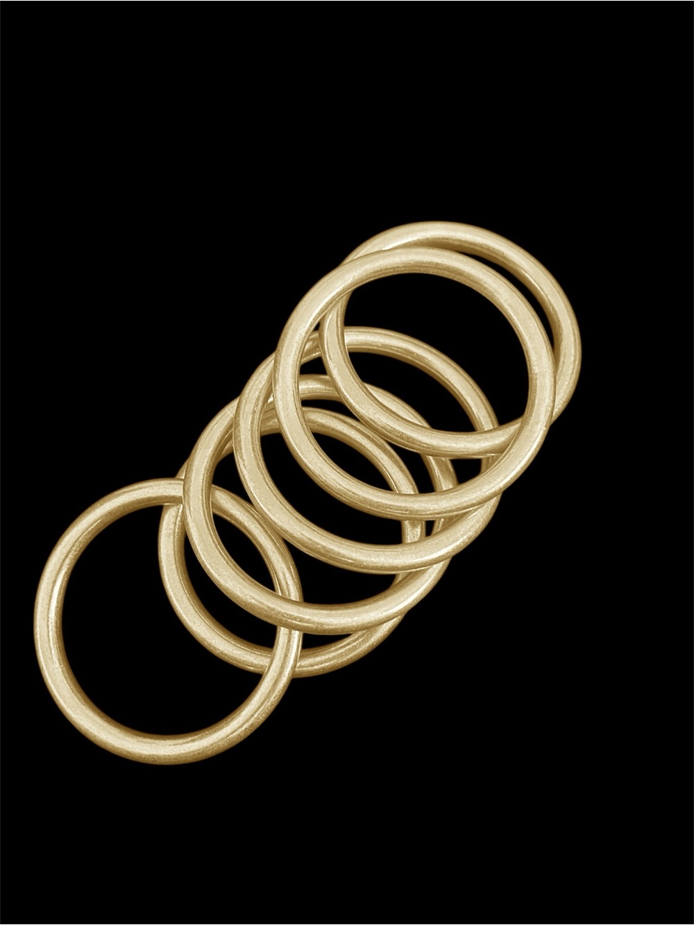 Set of 6 Gold Hair Elastics for Women